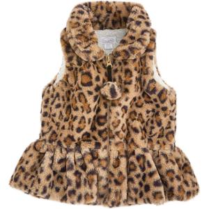 Mud Pie FAUX Leopard Vest(Brown)