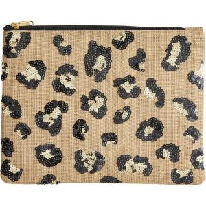 Mud Pie Leopard Jute Case(Tan)