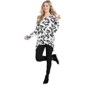 Mud Pie Women’s Long Sleeve(Gray Leopard)