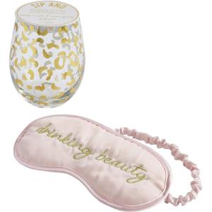 Mud Pie Women’s SIP and Snooze Gift Set, Blush, One Size Fits Most