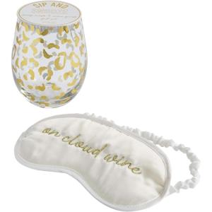 Mud Pie Women’s SIP and Snooze Gift Set, White, One Size Fits Most
