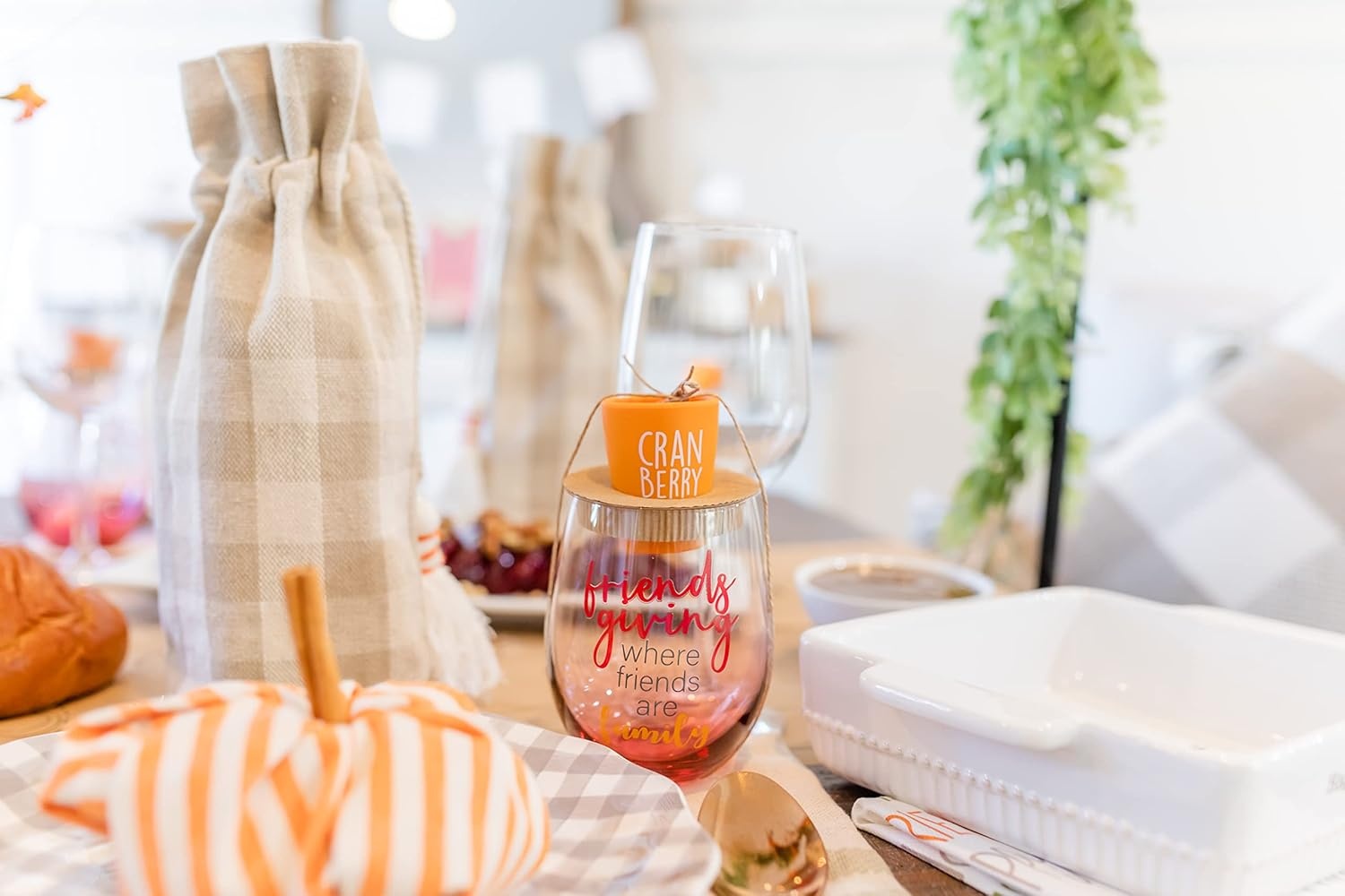 image:imageMud Pie Thanksgiving Wine Bag Buffalo Check