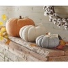 Mud Pie Grey Small Cotton Pumpkin, 5″ x 8″ Diameter