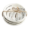 Mud Pie Harvest Dipping Dish Set, Gray Pumpkin, 4″ Dia