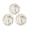 Mud Pie Harvest Dipping Dish Set, Gray Pumpkin, 4″ Dia