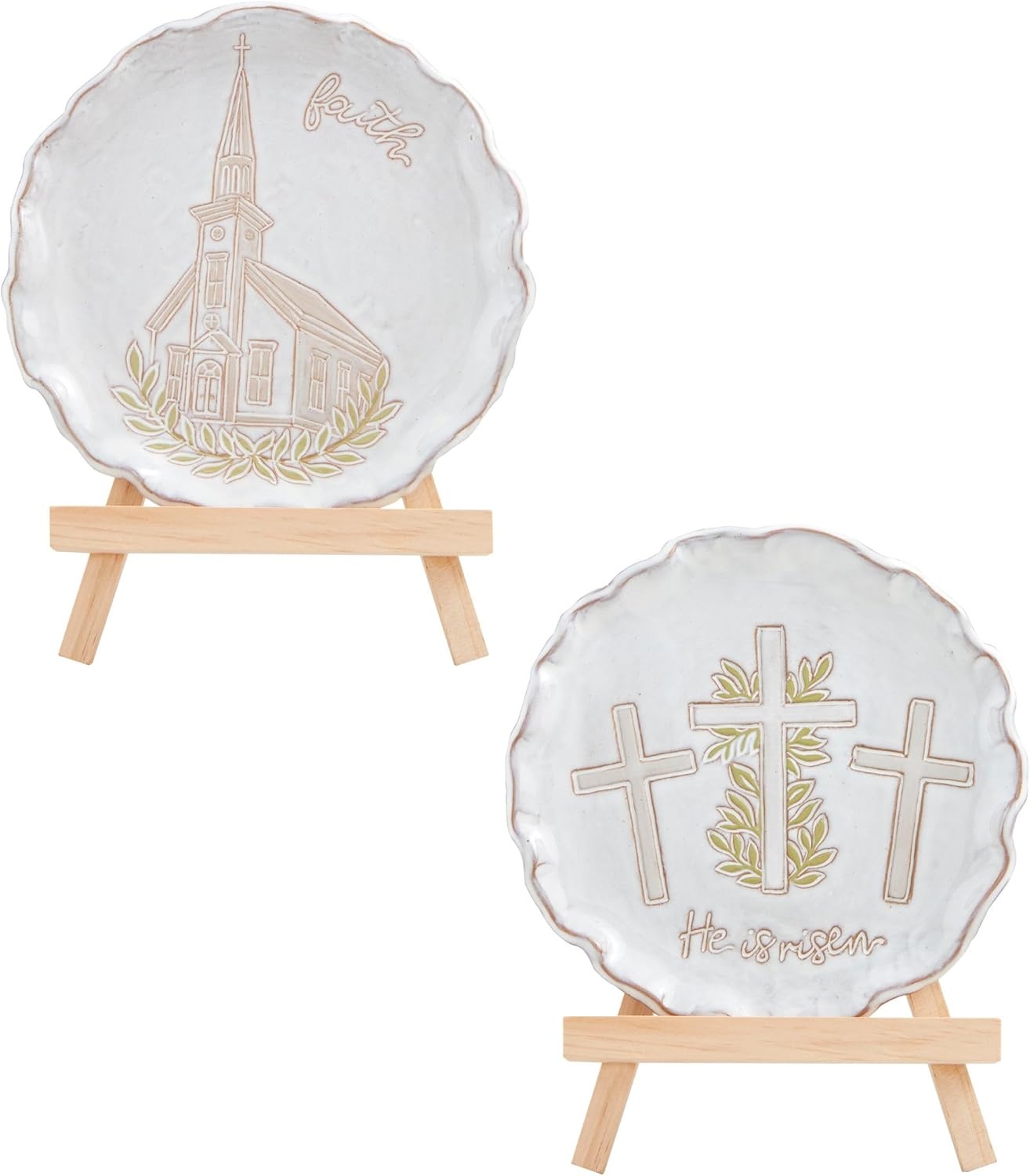 image:imageMud Pie Spring Plate On Easel Cross 7 diaChurch