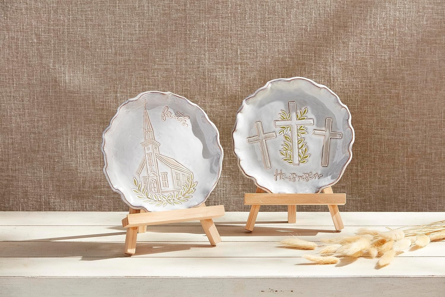 image:imageMud Pie Spring Plate On Easel Cross 7 diaChurch