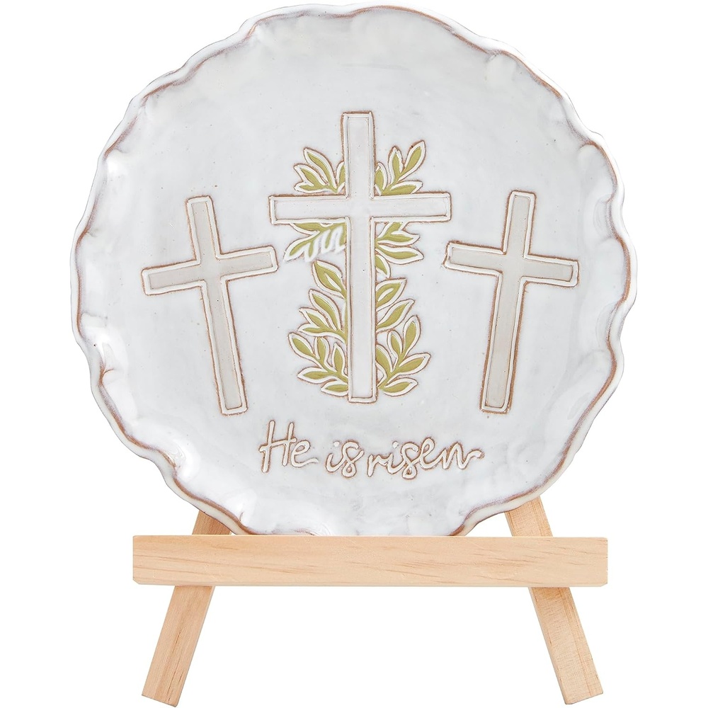 image:imageMud Pie Spring Plate On Easel Cross 7 diaCross