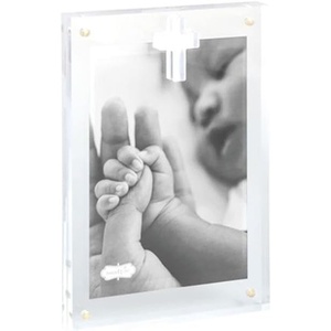 Mud Pie Vertical Acrylic Cross 4″x6″ Picture Frame(NATURAL)