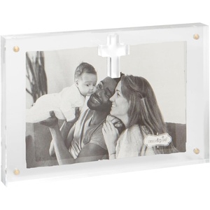 Mud Pie Vertical Acrylic Cross 4″x6″ Picture Frame(WHITE)