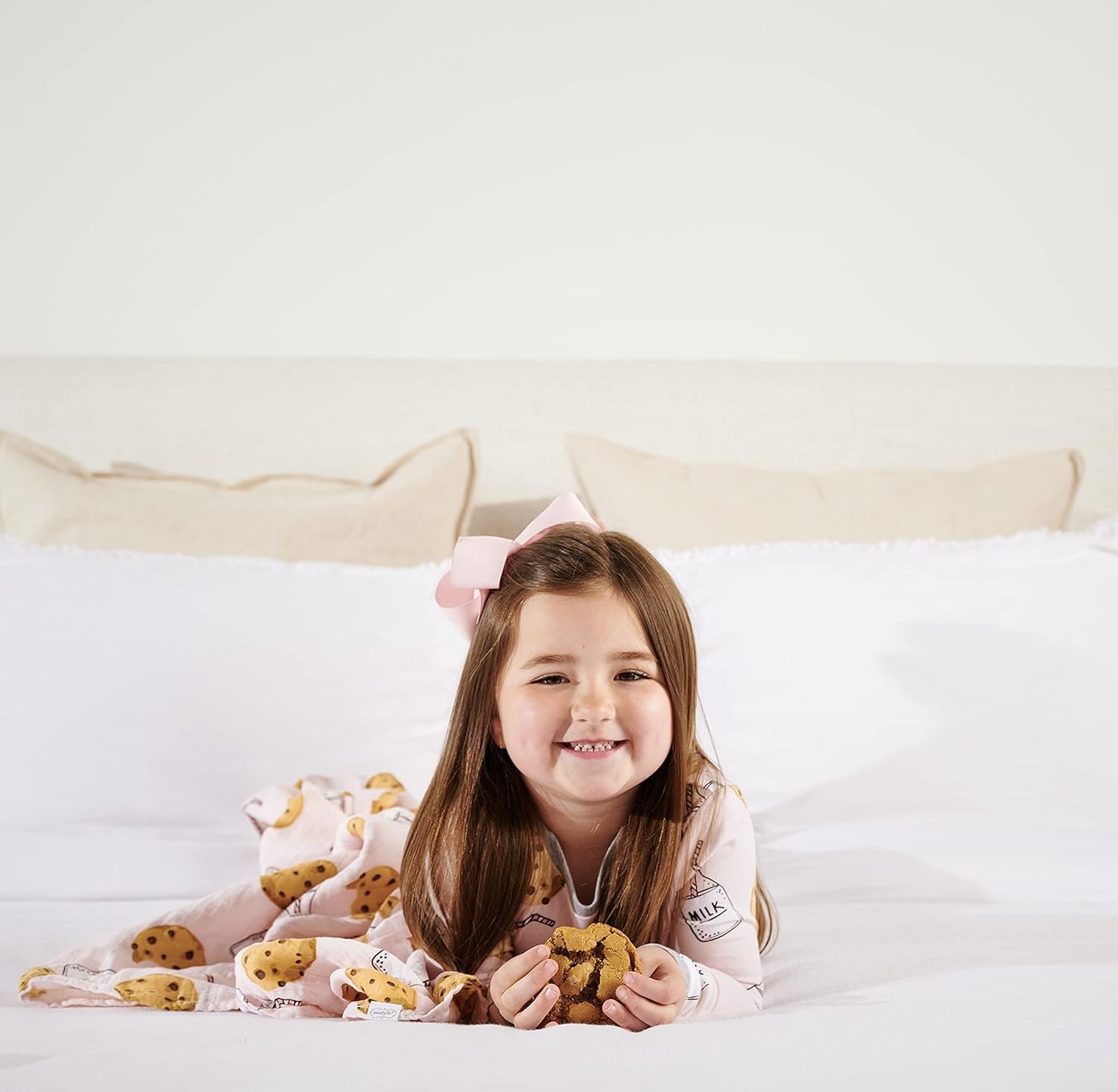 image:imageMud Pie Baby Girls Milk and Cookies Pajama SetPink