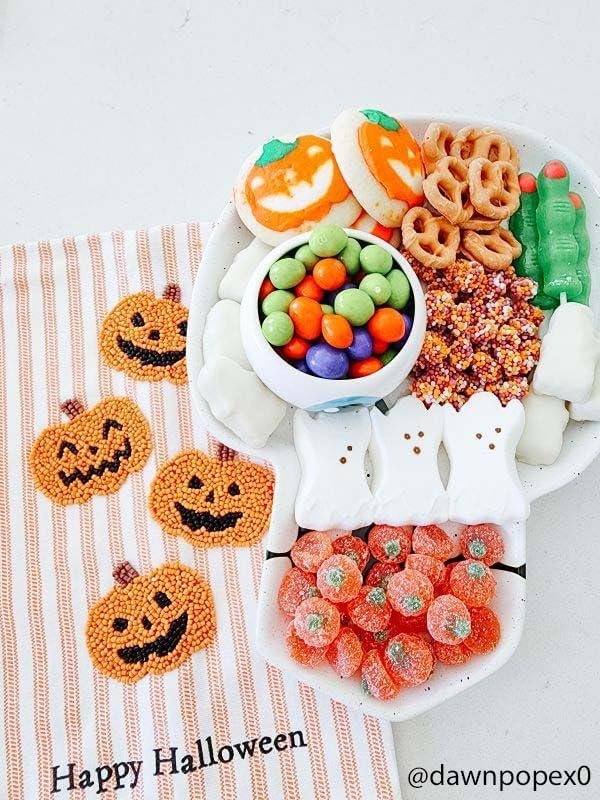 image:imageMud Pie Halloween Bead Towel Pumpkin 26 x 14