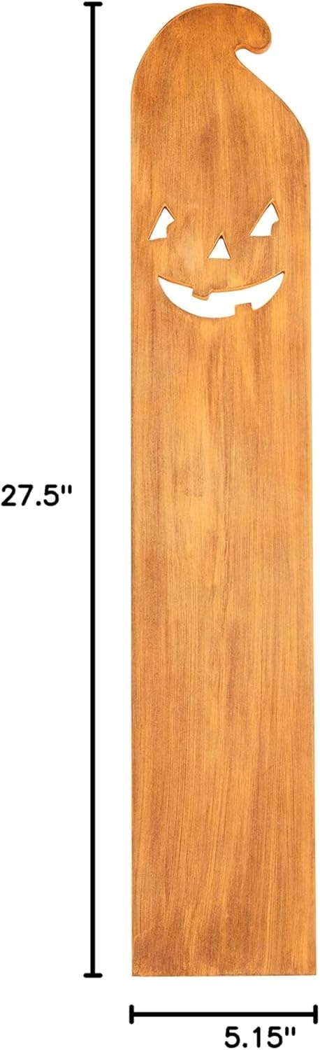 image:imageMud Pie Halloween Decorative Plank Pumpkin 5 320 x 27 12