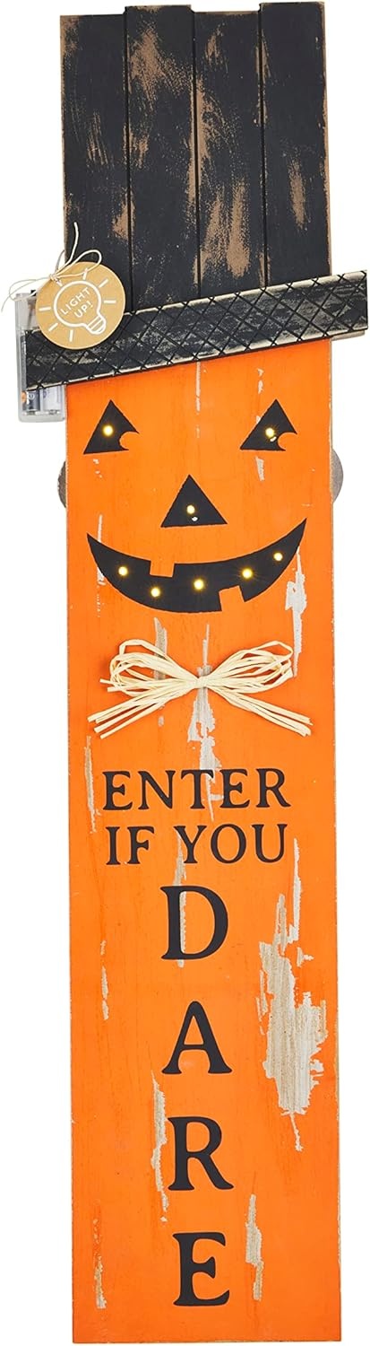 image:imageMud Pie Light Up Holiday Reversible Sign HalloweenChristmas 29 x 6Orange