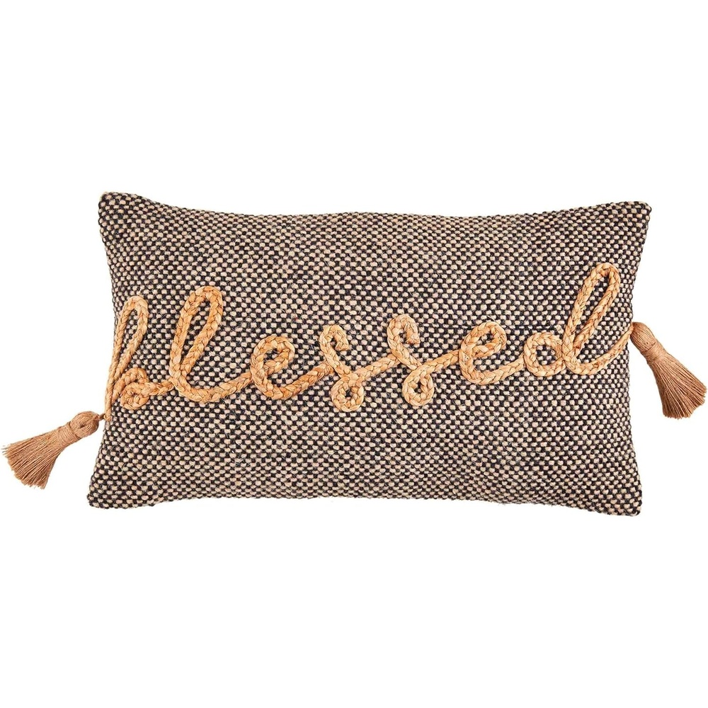 image:imageMud Pie Fall Tassel Pillow 18 x 18 BlessedBlessed