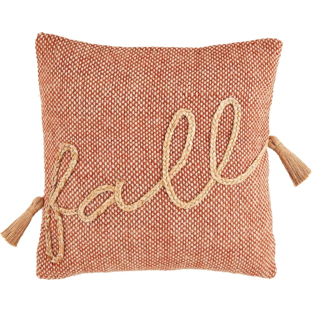 image:imageMud Pie Fall Tassel Pillow 18 x 18 BlessedFall