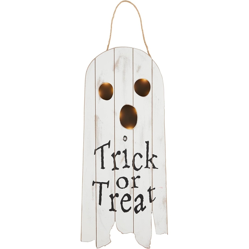 image:imageMud Pie Ghost Wood Led Door Hanger