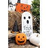 Mud Pie Halloween Tin Lanterns, Ghost, 10.5″ x 5.5″(10.5in x 5.5in (Pack of 4))
