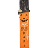 Mud Pie Light Up Holiday Reversible Sign, Halloween/Christmas, 29″ x 6″,Orange