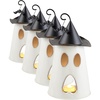 Mud Pie Halloween Tin Lanterns, Ghost, 10.5″ x 5.5″(10.5in x 5.5in (Pack of 4))