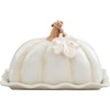 Mud Pie White Pumpkin Butter Dish, 4 1/4″ x 7 1/2″