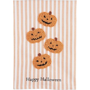 Mud Pie Halloween Bead Towel, Pumpkin, 26″ x 14″