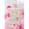 Mud Pie Girl Birthday Canvas Banner, Pink