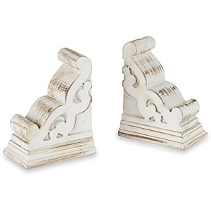 Mud Pie Corbel Bookend, White, One Piece
