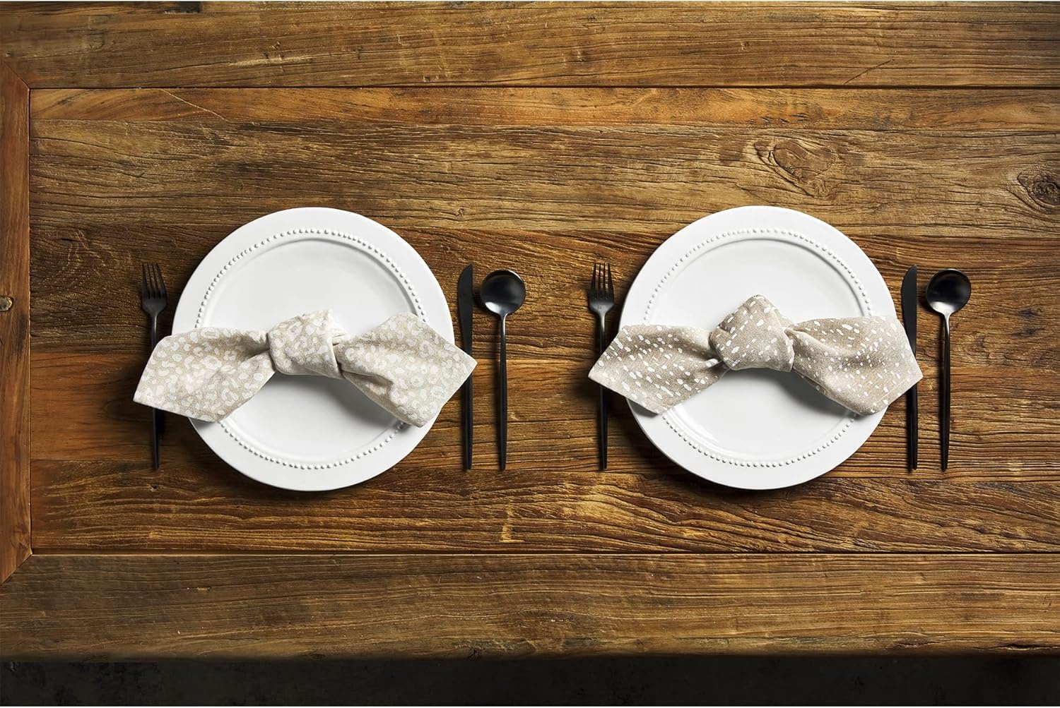 image:imageMud Pie Animal Print Cloth Napkin Set Fawn 18 x 18Fawn